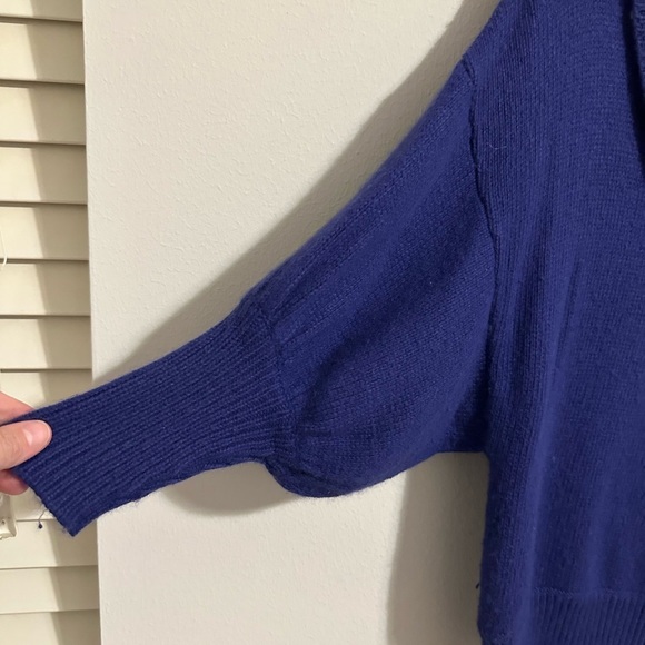 Express Angora Blend Blue Cowl Turtleneck Dolan Sleeve Sweater Small Oversized - Picture 5 of 8